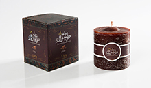 Caixa Embalagem Vela Aromática Canela Linha Clean